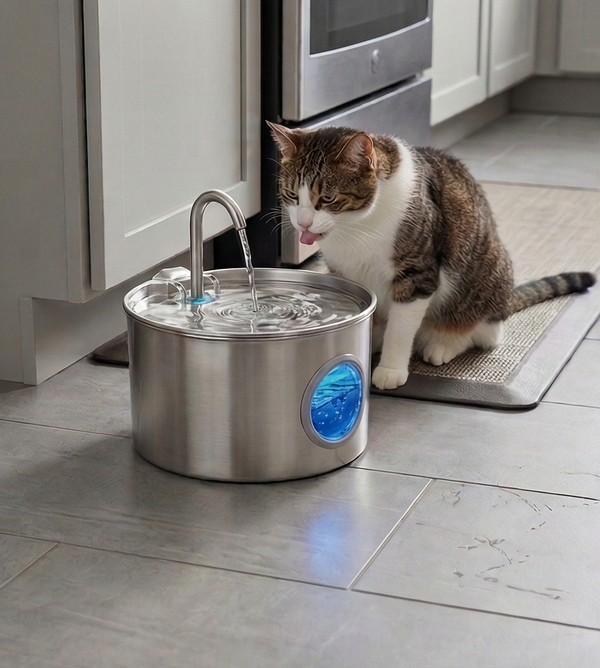 LALA™ Stainless Steel Cat Fountain (2.2L)